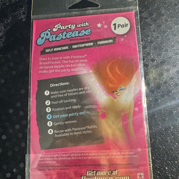 Pastease Black Flower nipple cover - Picture 2 of 2